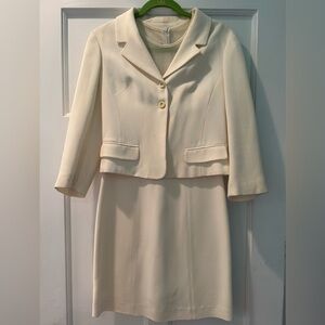 Plein Sud White Two Piece Dress with Jacket (Fits like Size 2)